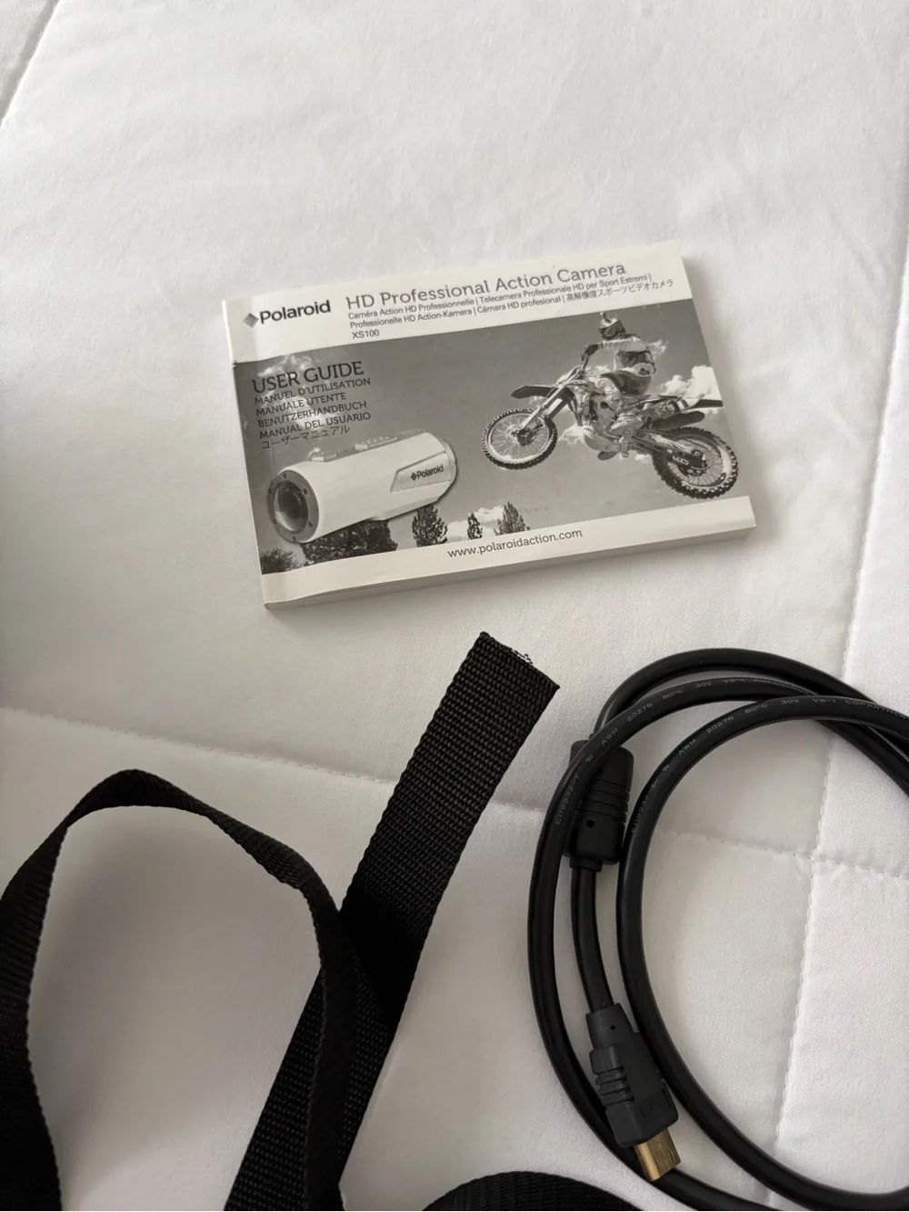 Polaroid Silver & Red Action Camera XS100 MAY BE MISSING SOME ACCESSORIES